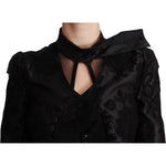 Dolce & Gabbana Black Floral Jacquard Blazer Silk Jacket Coats & Jackets