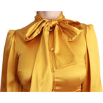 Dolce & Gabbana Yellow Silk Stretch Sheath Bodycon Mini Dress