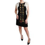 Dolce & Gabbana Black Fashion Devotion Sheath Mini Dress Dresses