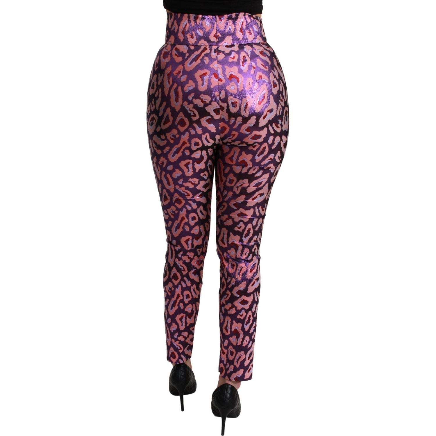 时尚高腰真丝混纺七分裤