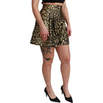 Dolce & Gabbana Black Gold High Waist Mini Cotton Shorts