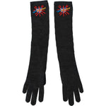 Dolce & Gabbana Gray #DGLovesLondon Embroidered Virgin Wool Gloves