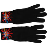 Dolce & Gabbana Black #DGLovesLondon Embroidered Wool Gloves