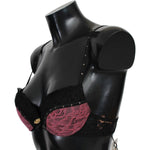 Roberto Cavalli Black Pink Lace Push Up Bra Underwear