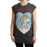 Dolce & Gabbana Gray Cotton L' Amore Top Tank T-shirt