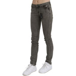 Costume National Gray Low Waist Skinny Denim Cotton Jeans