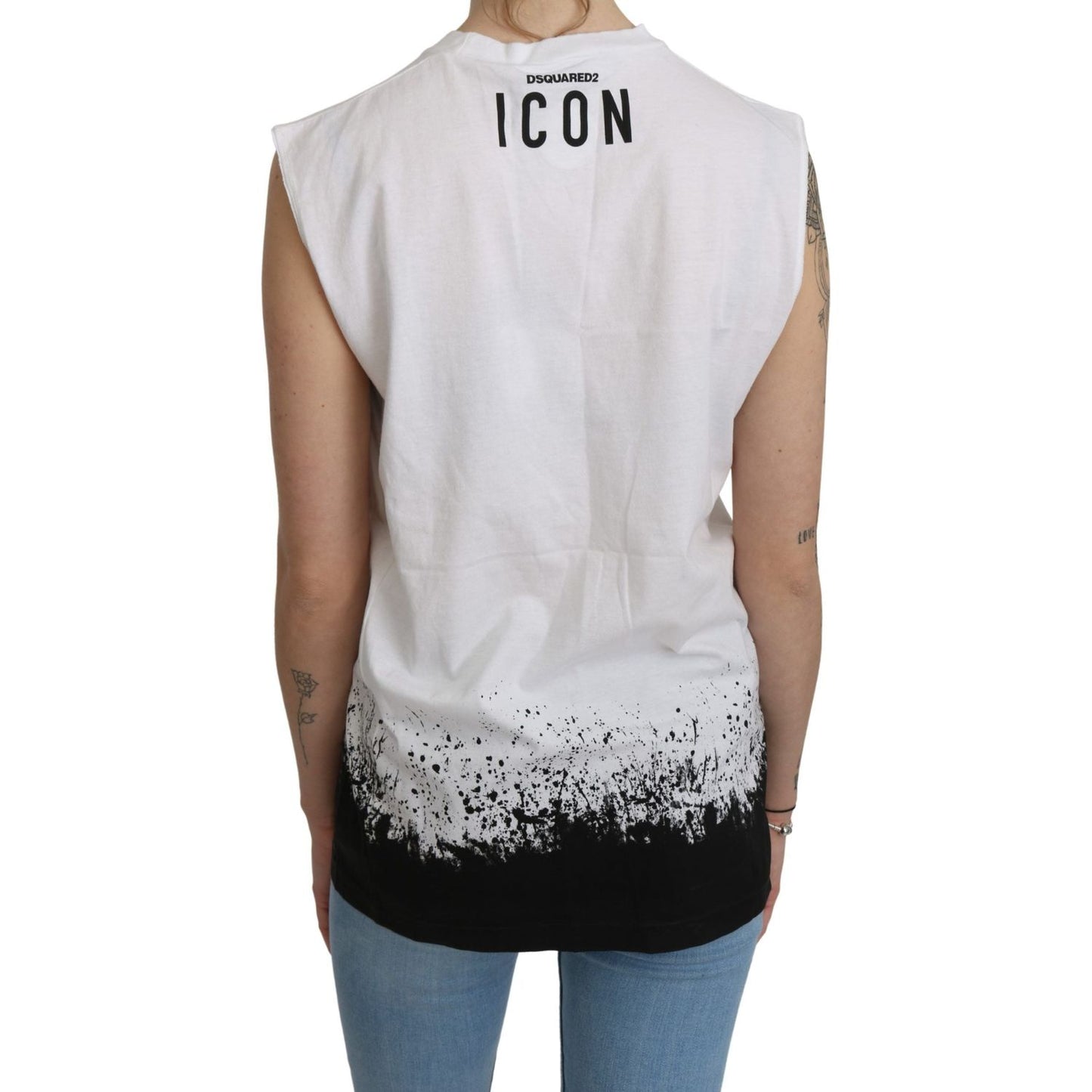 Dsquared² Chic Sleeveless Cotton Crew Neck Top Dsquared²