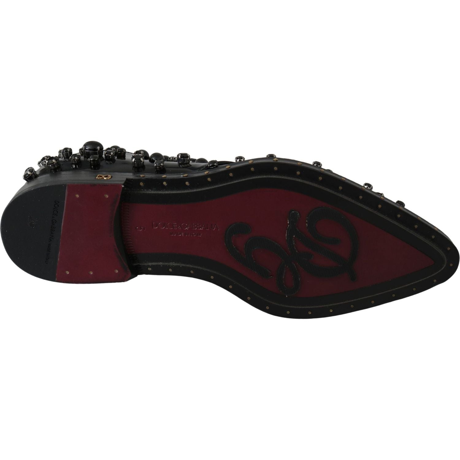 优雅的黑色水晶正装鞋