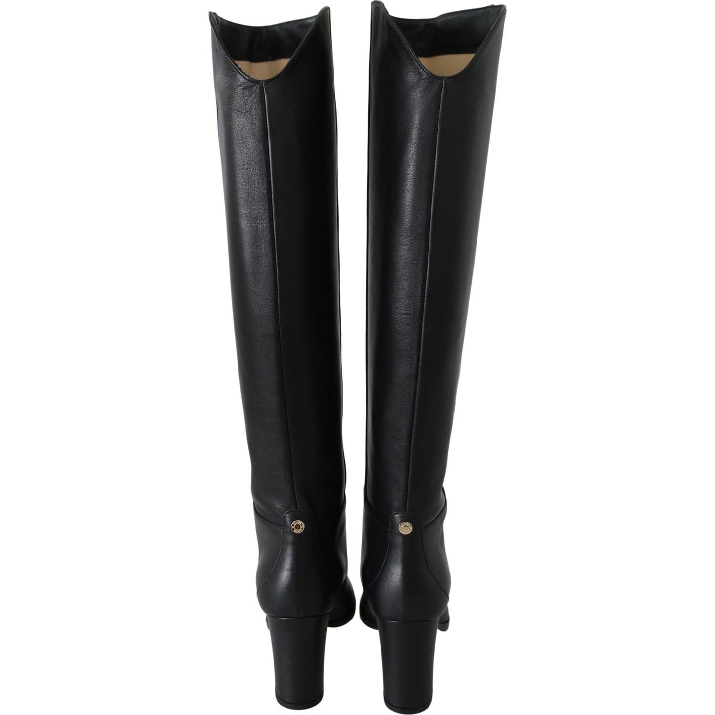Jimmy Choo Elegant Black Calf Leather Heeled Boots 192954728632