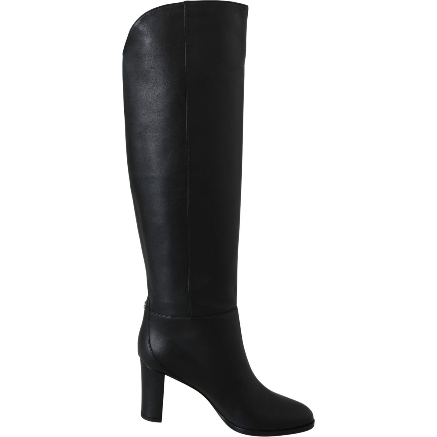 Jimmy Choo Elegant Black Calf Leather Heeled Boots 192954728632