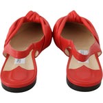 Jimmy Choo Chic Red Pointed Toe Leather Flats 191714981690