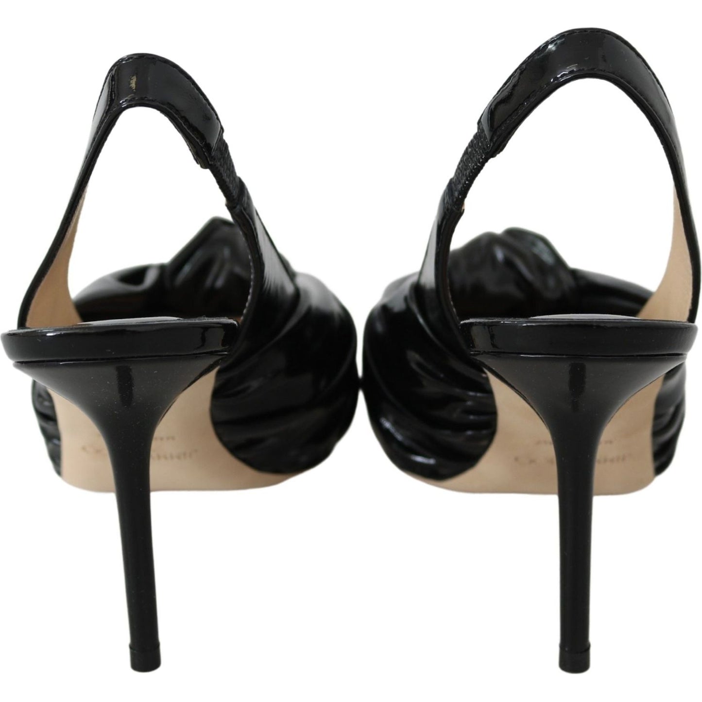 Jimmy Choo Elegant Black Leather Pointed Toe Pumps Shoes