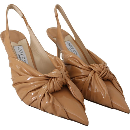 Jimmy Choo Elegant Pointed Toe Leather Pumps Shoes