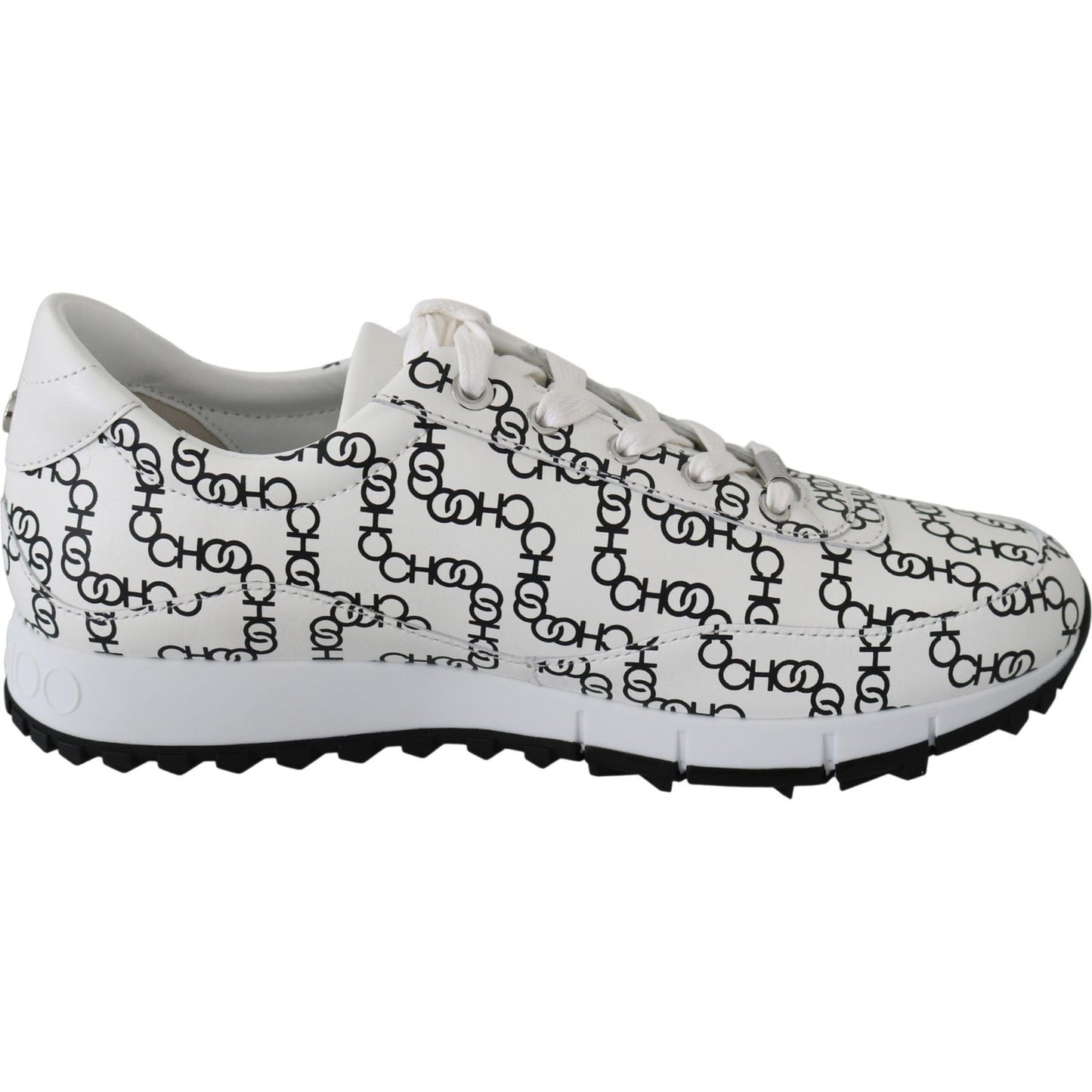 Jimmy Choo Elegant Monochrome Leather Sneakers 194611097150