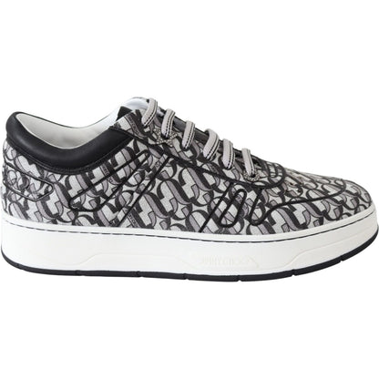 Jimmy Choo Glittering Slip-On Sneakers - Silver and Black
