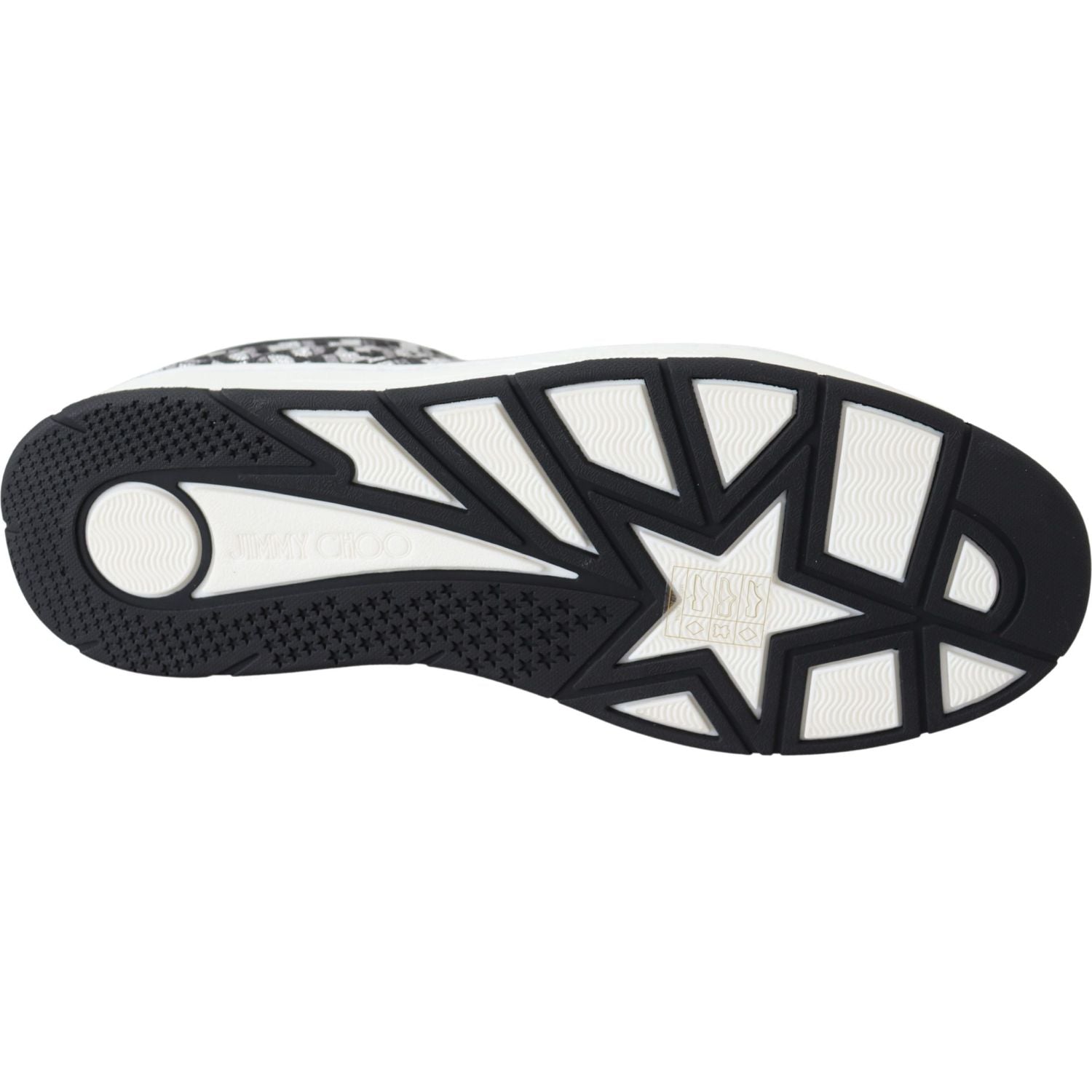 闪亮一脚蹬运动鞋 - 银色和黑色