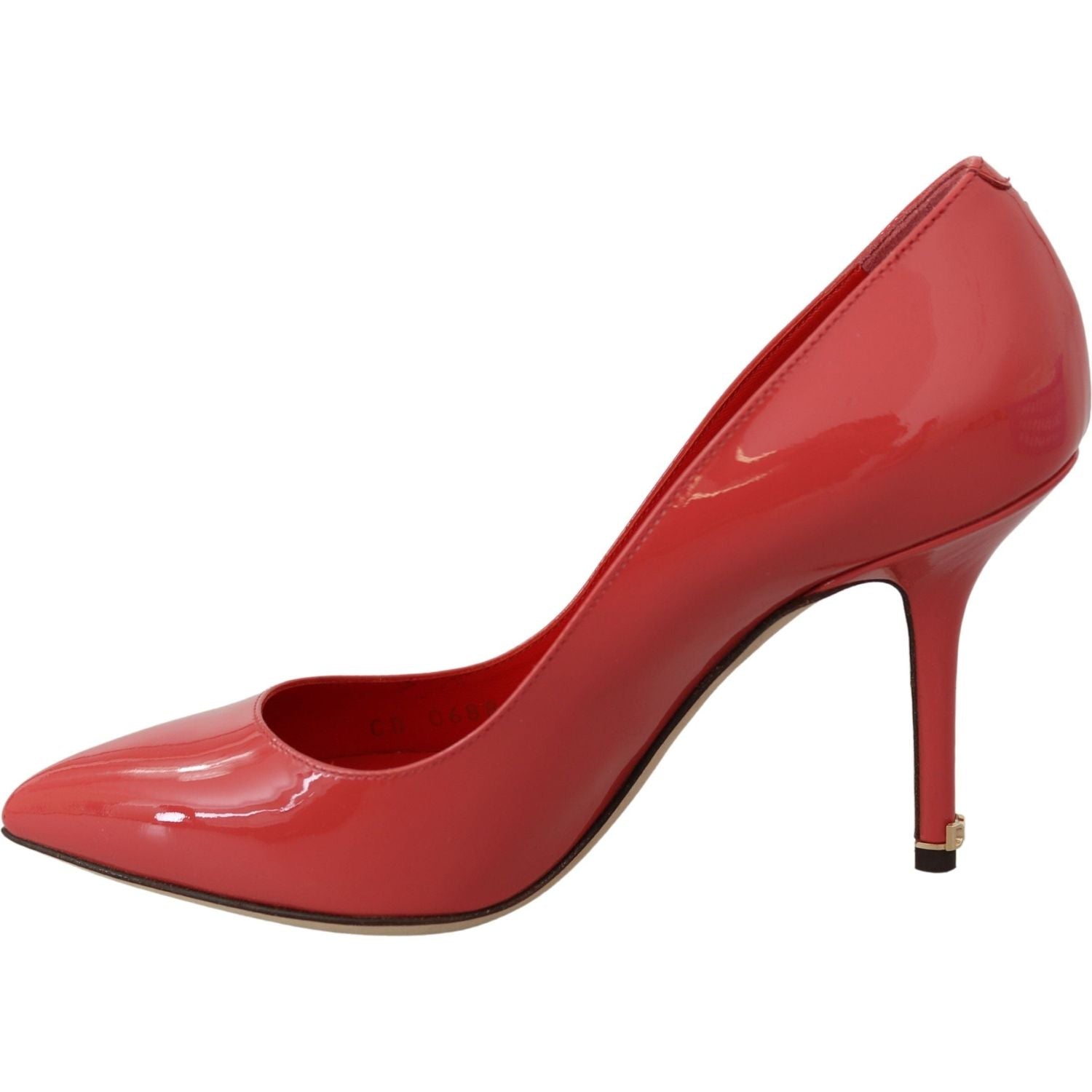 优雅深粉色漆皮高跟鞋