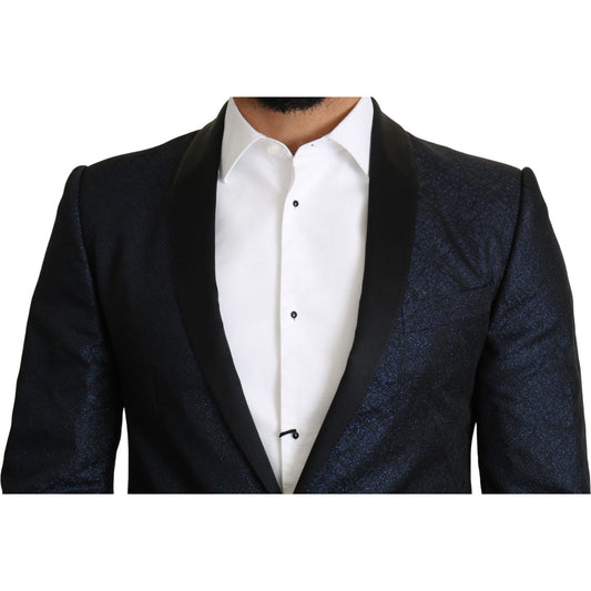 Dolce & Gabbana Elegant Martini Blue Slim Fit Blazer Dolce & Gabbana