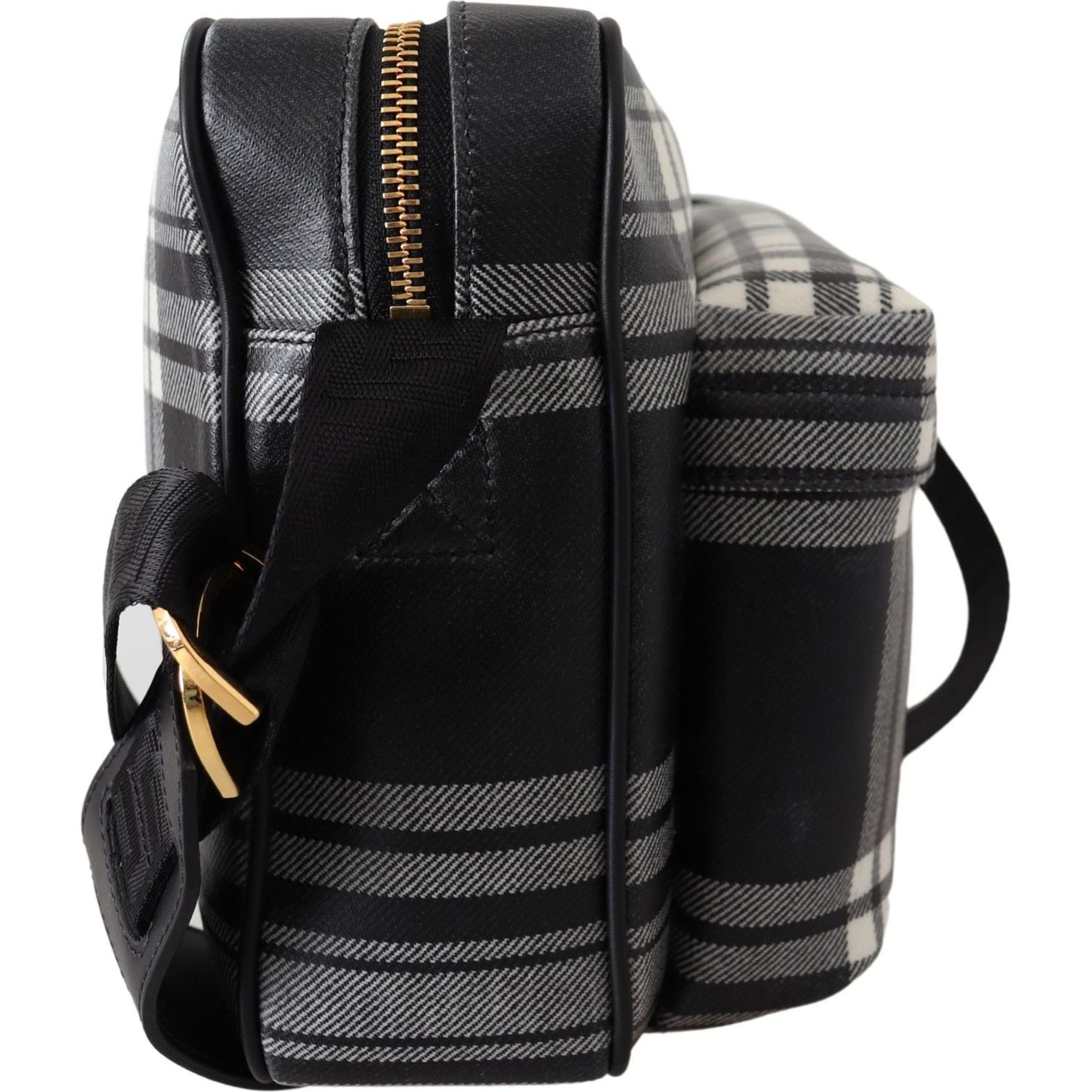 Versace Elegant Grey Leather Crossbody Bag Crossbody Bag