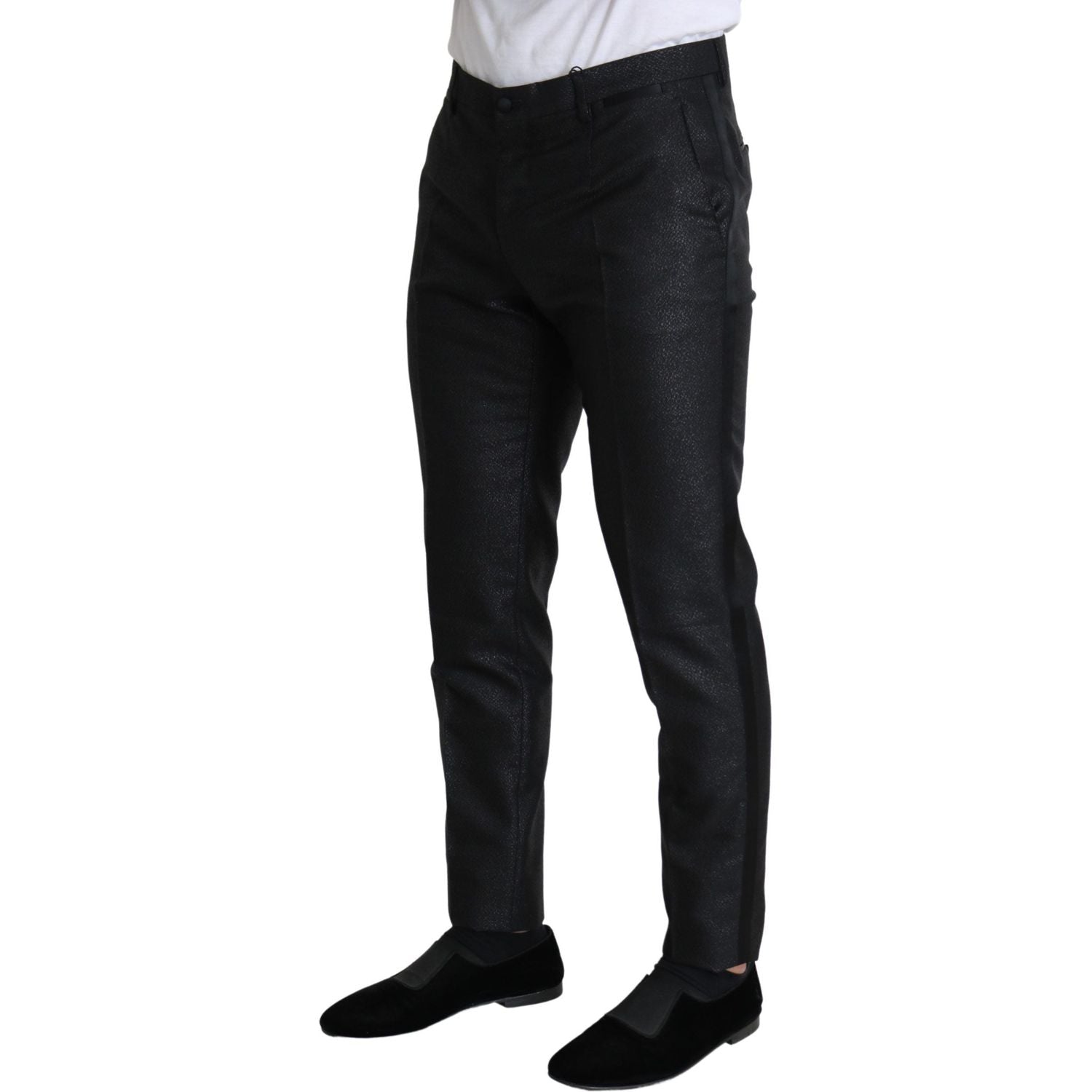 优雅的金属黑色正装裤