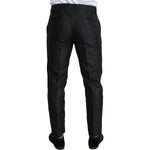 Dolce & Gabbana Black Metallic Skinny Trouser Dress Jeans & Pants