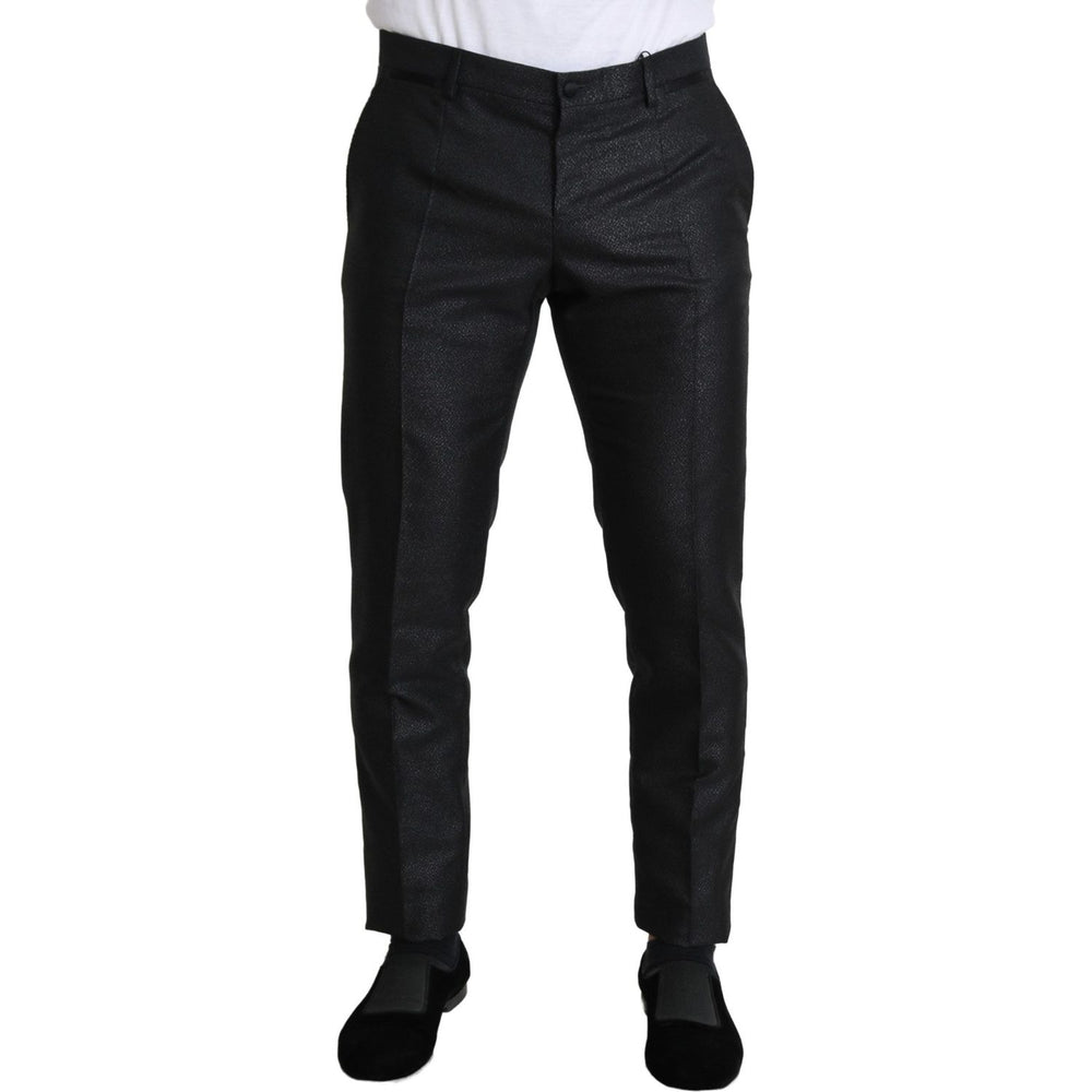 Dolce & Gabbana Black Metallic Skinny Trouser Dress Jeans & Pants