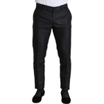 Dolce & Gabbana Black Metallic Skinny Trouser Dress Jeans & Pants