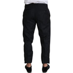 Dolce & Gabbana Black Wool Skinny Cropped Trouser Dress Jeans & Pants