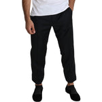 Dolce & Gabbana Black Wool Skinny Cropped Trouser Dress Jeans & Pants