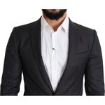 Dolce & Gabbana Black Wool Single Breasted Coat MARTINI Blazer
