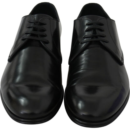 Dolce & Gabbana Derby Napoli Black Leather Dress Formal Shoes