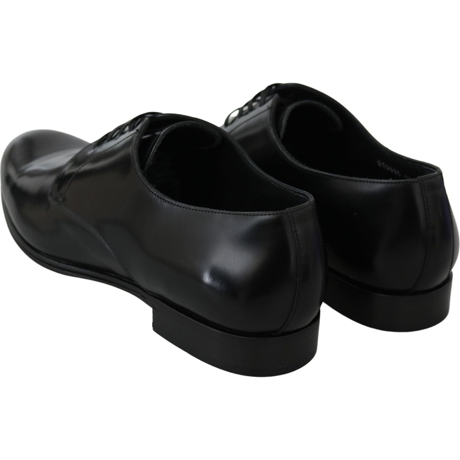 优雅黑色皮革德比鞋