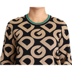 Dolce & Gabbana Multicolor DG Mania Wool Crewneck Pullover Sweater