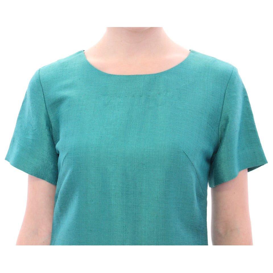 优雅刺绣绿色迷你连衣裙