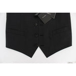 Dolce & Gabbana Gray Wool Stretch Dress Blazer Vest