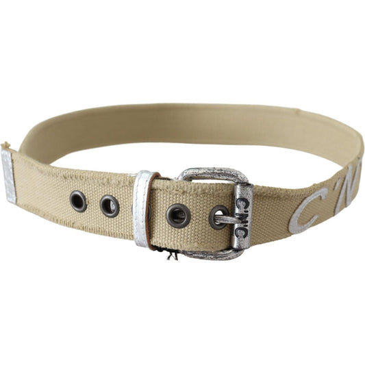 Costume National Elegant Beige Cotton Fashion Belt Belt Costume National