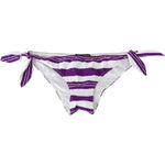 Dolce & Gabbana Purple White Stripes Beachwear Bikini Bottom