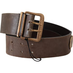 Ermanno Scervino Elegant Leather Fashion Belt in Rich Brown Belt Ermanno Scervino Dark Slate Gray