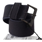 Ermanno Scervino Black Leather Wide Buckle Waist Luxury Belt Belt
