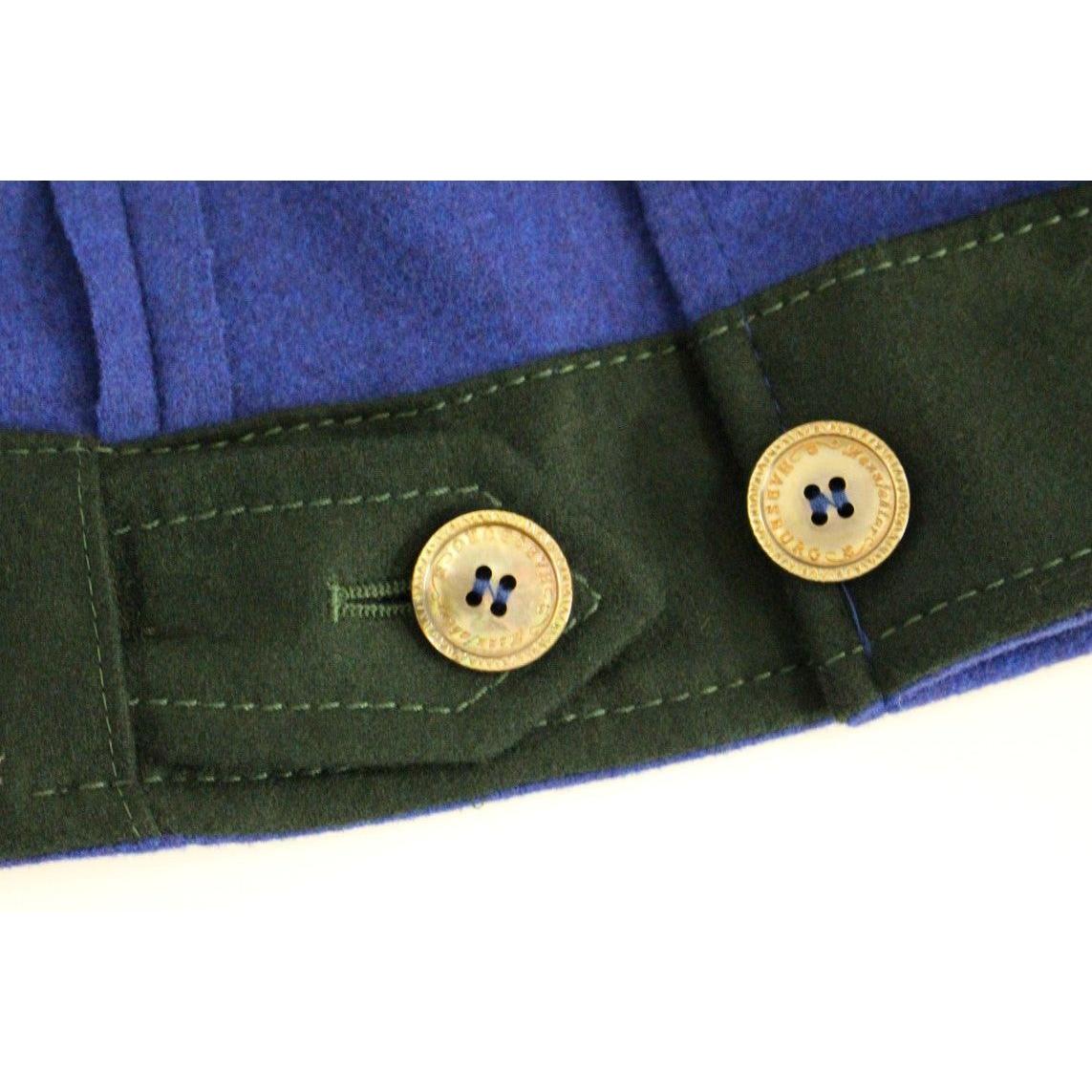 Andrea Incontri Habsburg Blue Green Wool Jacket Coat