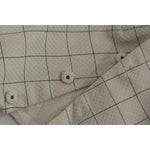 Andrea Incontri White Cotton Checkered Shirt Top