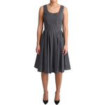 Dolce & Gabbana Black Polka Dotted Cotton A-Line Dress