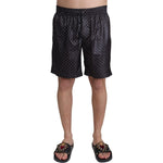 Dolce & Gabbana Black Polka Dot Print Beachwear Swimwear