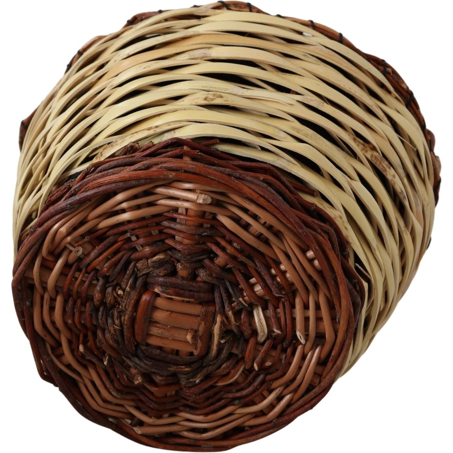 别致的米色柳条篮手提包