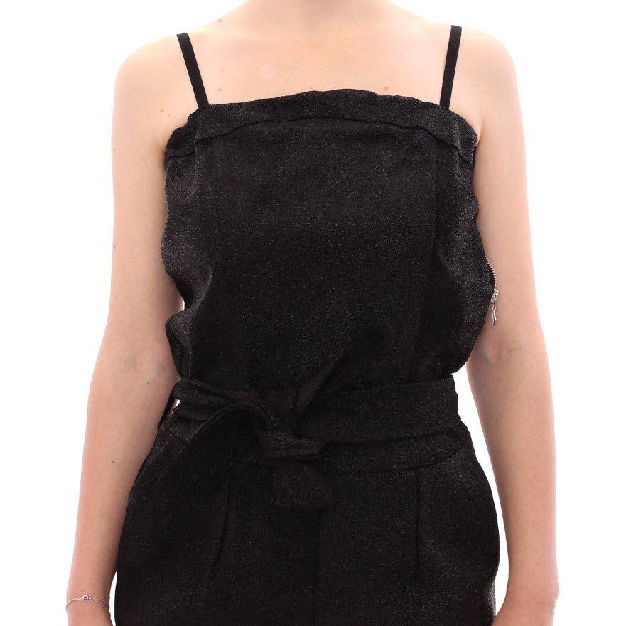 La Maison du Couturier Black Leather Jumpsuit Coats & Jackets