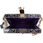 Dolce & Gabbana Gray Fashion Devotion Clutch Plexi SICILY BOX Purse WOMAN SHOULDER BAGS