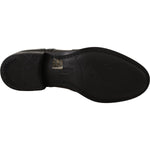 Dolce & Gabbana Black Leather Oxford Wingtip Formal Shoes