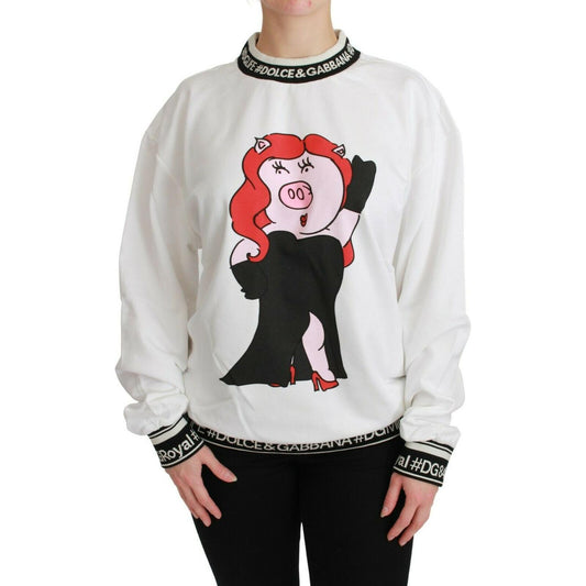 Dolce & Gabbana Chic Crew-Neck Pullover Sweater with Unique Print Dolce & Gabbana