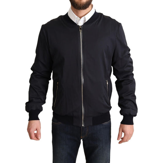 Dolce & Gabbana Elegant Silk Blend Bomber Jacket Dolce & Gabbana