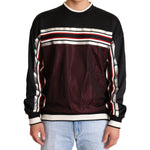 Dolce & Gabbana Black Red Mesh Sport Pullover Crewneck Sweater